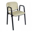 Krzesło iso black sklejka z podłokietnikiem
