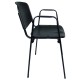 Krzesło konferencyjne iso black plastik z podłokietnikami