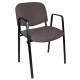 Krzesło iso black z podłokietnikami