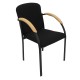 Krzesło Barcelona Black z podłokietnikiem drewnianym