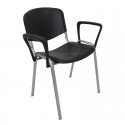 Krzesło Iso Plast Alu z podłokietnikiem