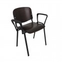 Krzesło konferencyjne iso black wenge z podłokietnikiem