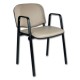 Krzesło tapicerowane iso black z podłokietnikiem